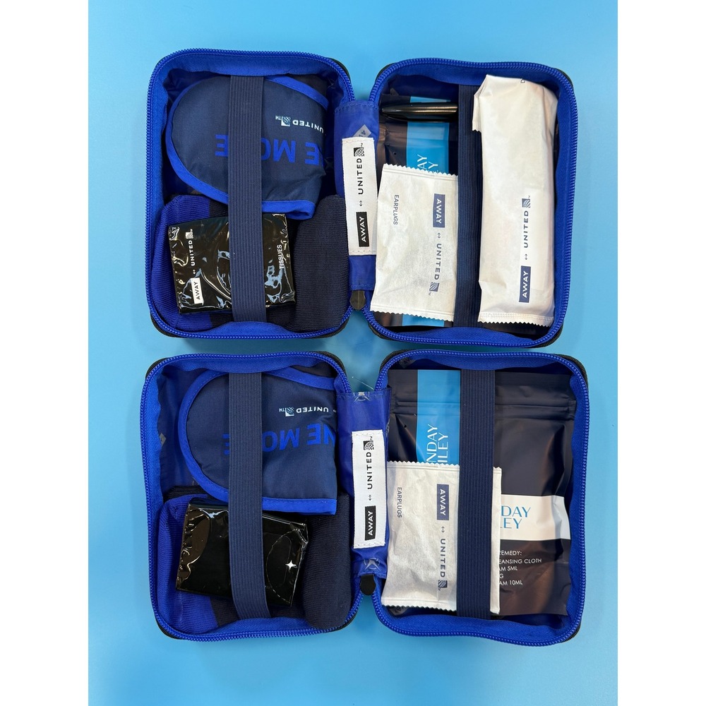 Away Toiletry Kit United Airlines Amenity Kit 2 Set Navy Hardshell Cases Travel